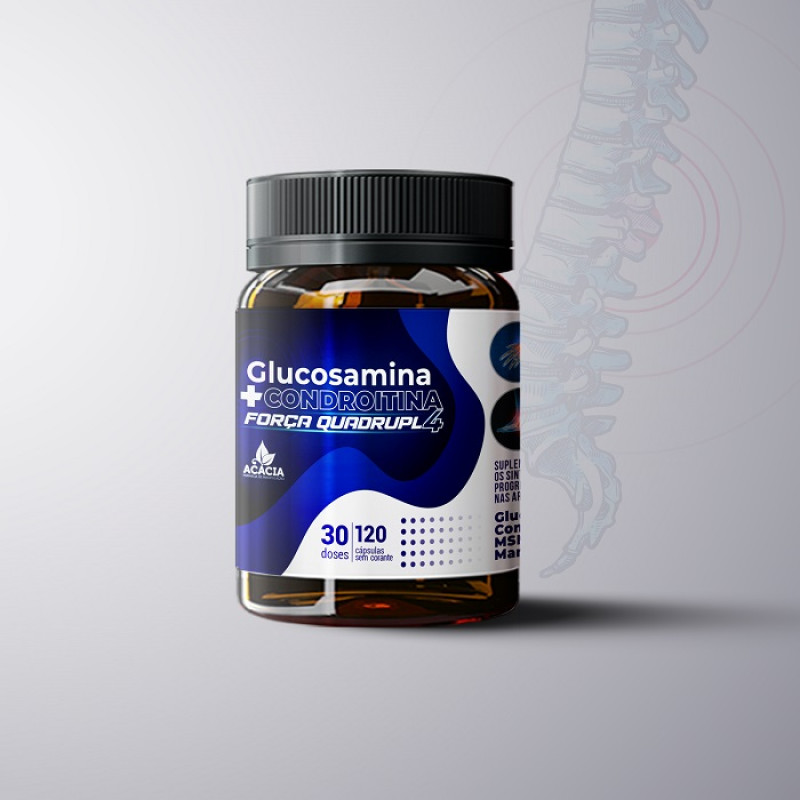 GLUCOSAMINA 1500mg + CONDROITINA 1200mg + MSM + Mn (30 doses / 180